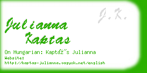 julianna kaptas business card